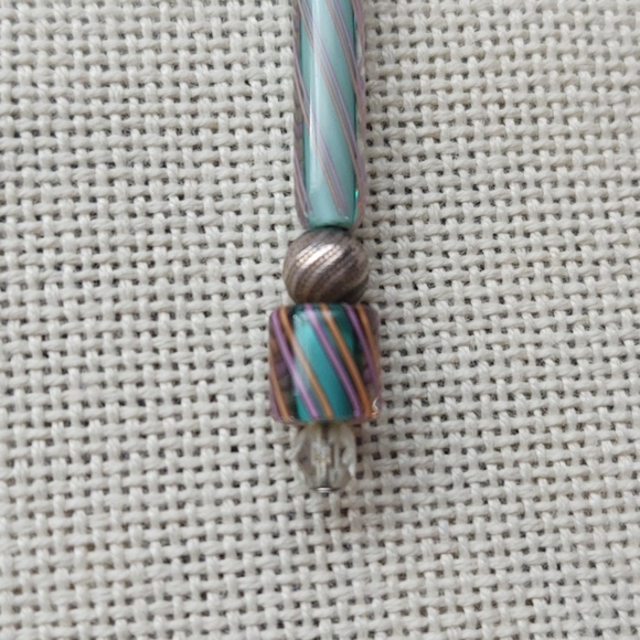 HP!🎉❤️🤩Vintage, 80s- Made in Italy glass earrings - Picture 4 of 4